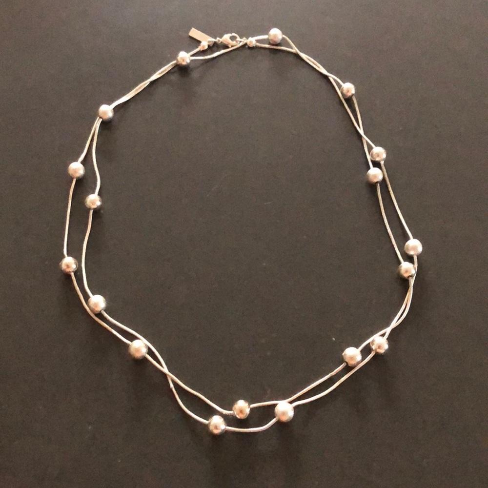 Daisy Fuentes silver necklace with sparkly beads